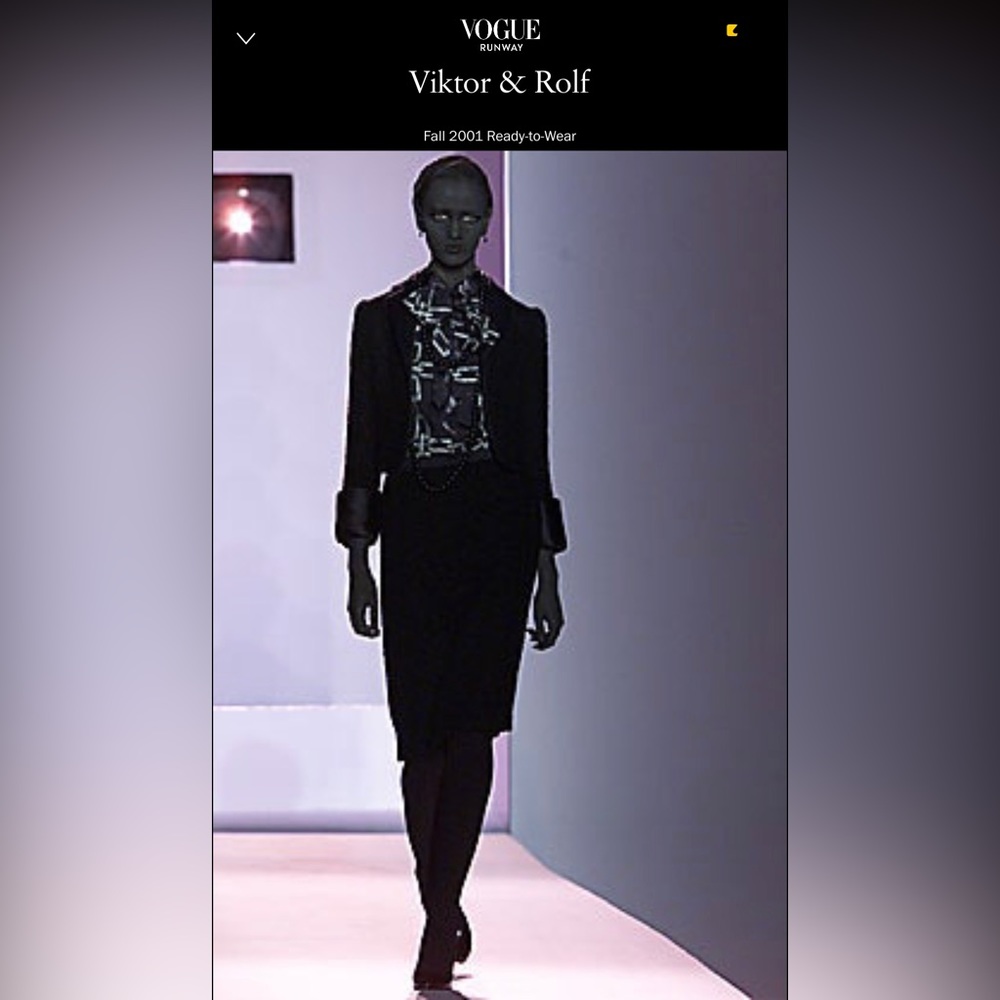 Viktor & Rolf Fall 2001 Cropped Mohair Blazer